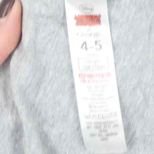 George Disney Girls Grey Mickey Mouse Long Sleeve Pyjama Top 4-5 Years