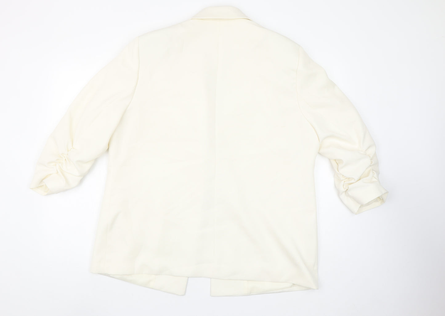 Principles Women Ivory Size 16 Long Sleeve Single-Breasted Blazer