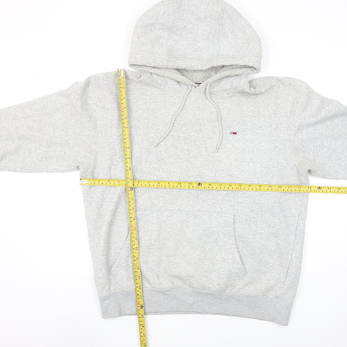 Tommy Jeans Men's Grey Pullover Hoodie L Regular Fit Classic Style