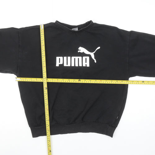 Puma Women's Black Medium Pullover Sweatshirt with Logo