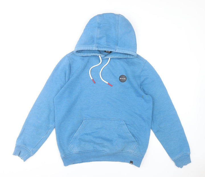 Animal Men's Blue Pullover Hoodie Size S Regular Fit Fleece Cotton Blend