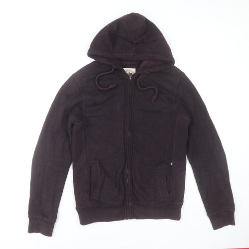 Fat Face Men's Purple Full Zip Hoodie XS Cotton Knit