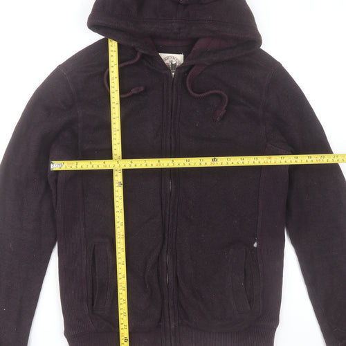 Fat Face Men's Purple Full Zip Hoodie XS Cotton Knit