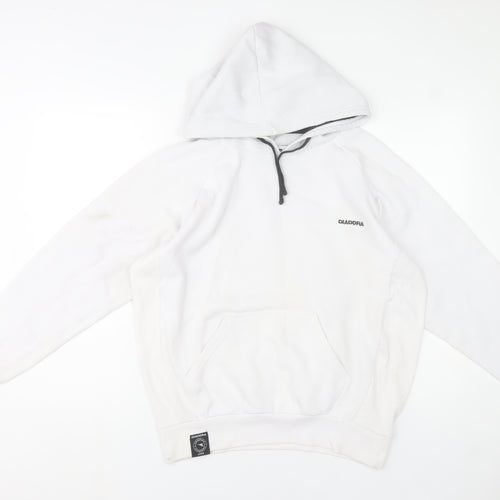 Diadora Men's White Small Pullover Hoodie with Logo - Very Good