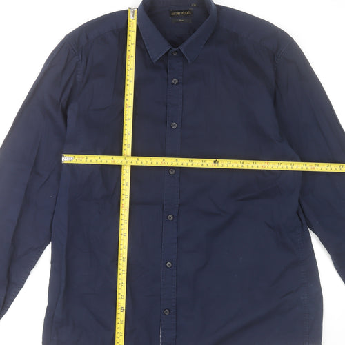 Antony Morato Men's Navy Slim Fit Formal Dress Shirt XXL 54