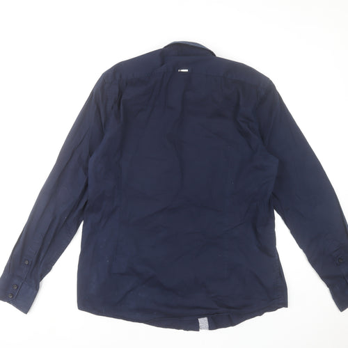 Antony Morato Men's Navy Slim Fit Formal Dress Shirt XXL 54