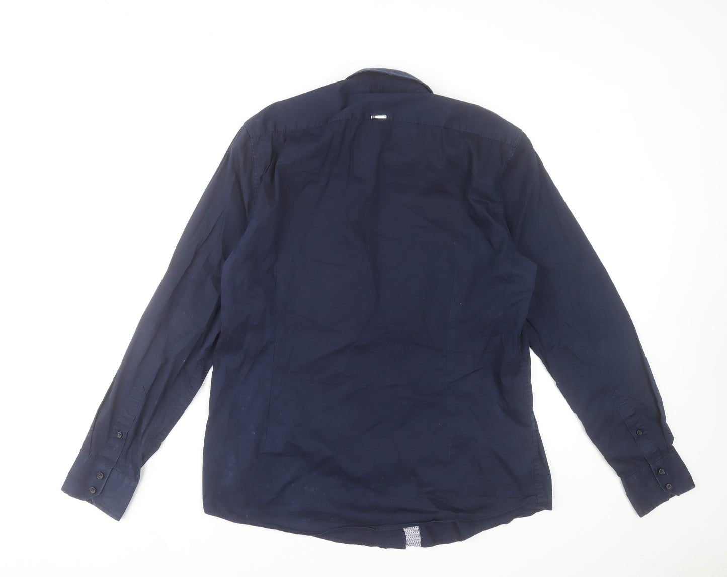 Antony Morato Men's Navy Slim Fit Formal Dress Shirt XXL 54