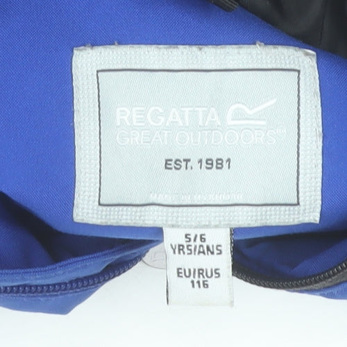 Regatta Boys Blue Hooded Waterproof Puffer Jacket 5-6 Years