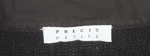 Precis Petite Brown Knit Button Cardigan Women’s Small Collared Wool Blend