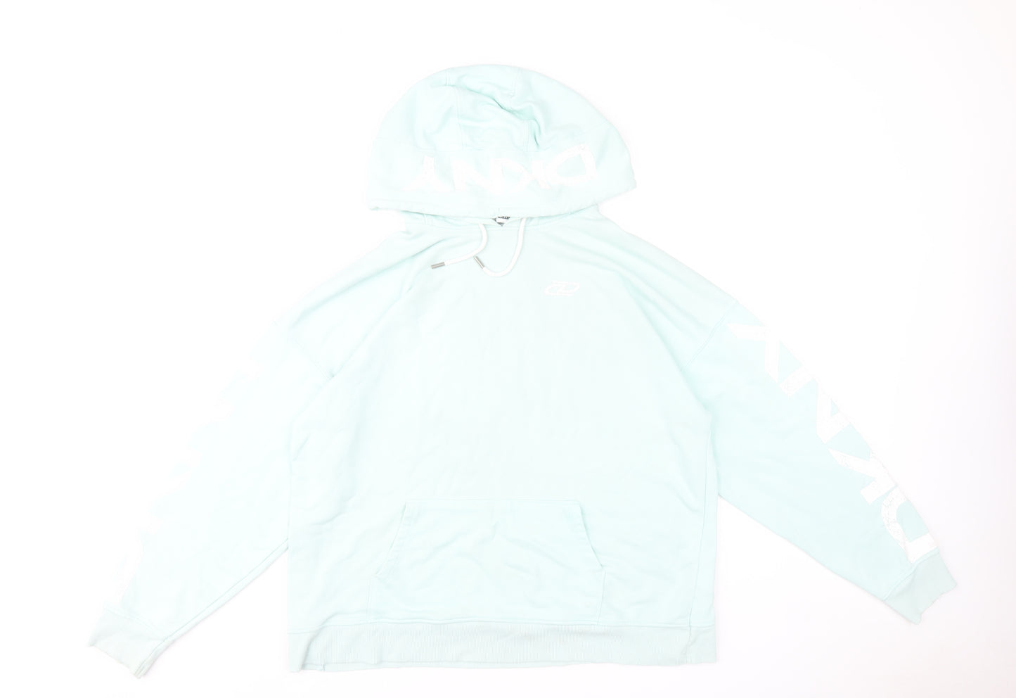DKNY Sport Women's Blue Pullover Hoodie Size M Cotton Blend