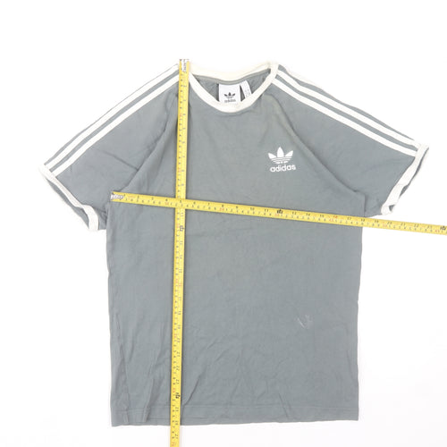 Adidas Women’s Grey Ringer T-Shirt Size S Short Sleeve Crew Neck