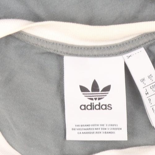 Adidas Women’s Grey Ringer T-Shirt Size S Short Sleeve Crew Neck