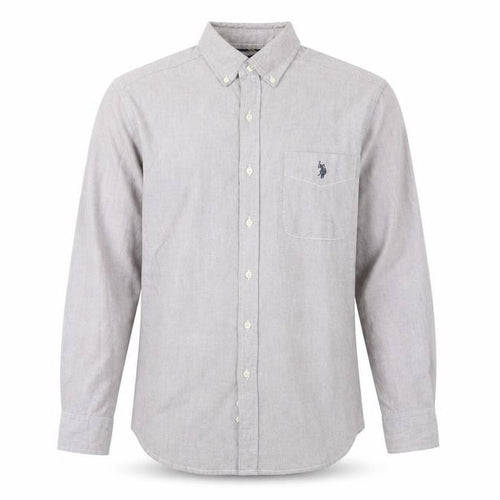 U.S. Polo Assn. Men's Beige Classic Fit Long Sleeve Dress Shirt S