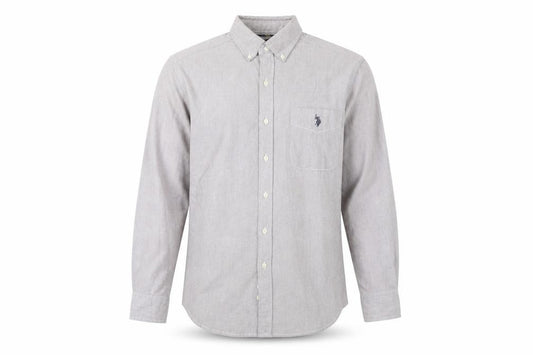 U.S. Polo Assn. Men's Beige Classic Fit Long Sleeve Dress Shirt S