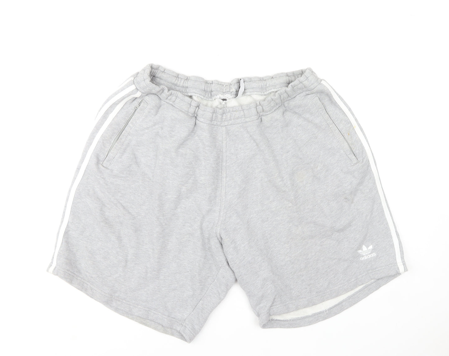 adidas Men's Grey 2XL Sweat Shorts with Drawstring Waist