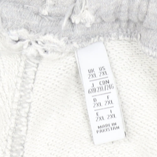 adidas Men's Grey 2XL Sweat Shorts with Drawstring Waist