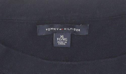 Tommy Hilfiger Women's Multicoloured XL Cotton Striped Boat Neck Jumper