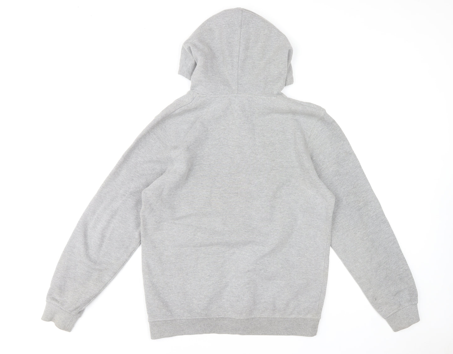 Jack & Jones Men's Grey Pullover Hoodie M Graphic Print Regular Fit