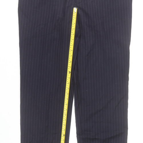 Chaplins Men’s Blue Pinstripe Wool Dress Trousers 40L