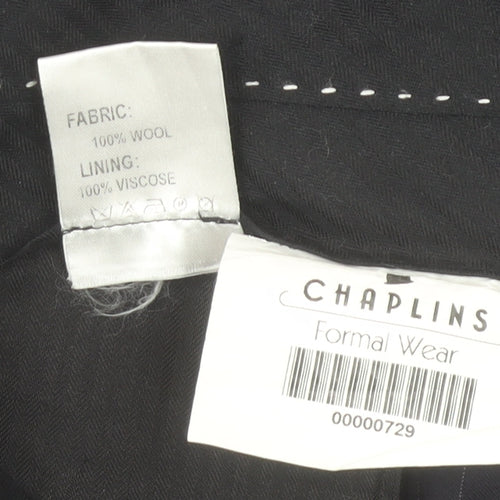 Chaplins Men’s Blue Pinstripe Wool Dress Trousers 40L