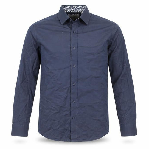 Gianni Feraud Men's Blue Slim Fit Formal Dress Shirt Size 16