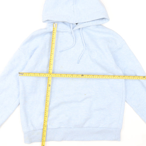 USA Pro Women's Light Blue Pullover Hoodie UK 10 Cotton Blend