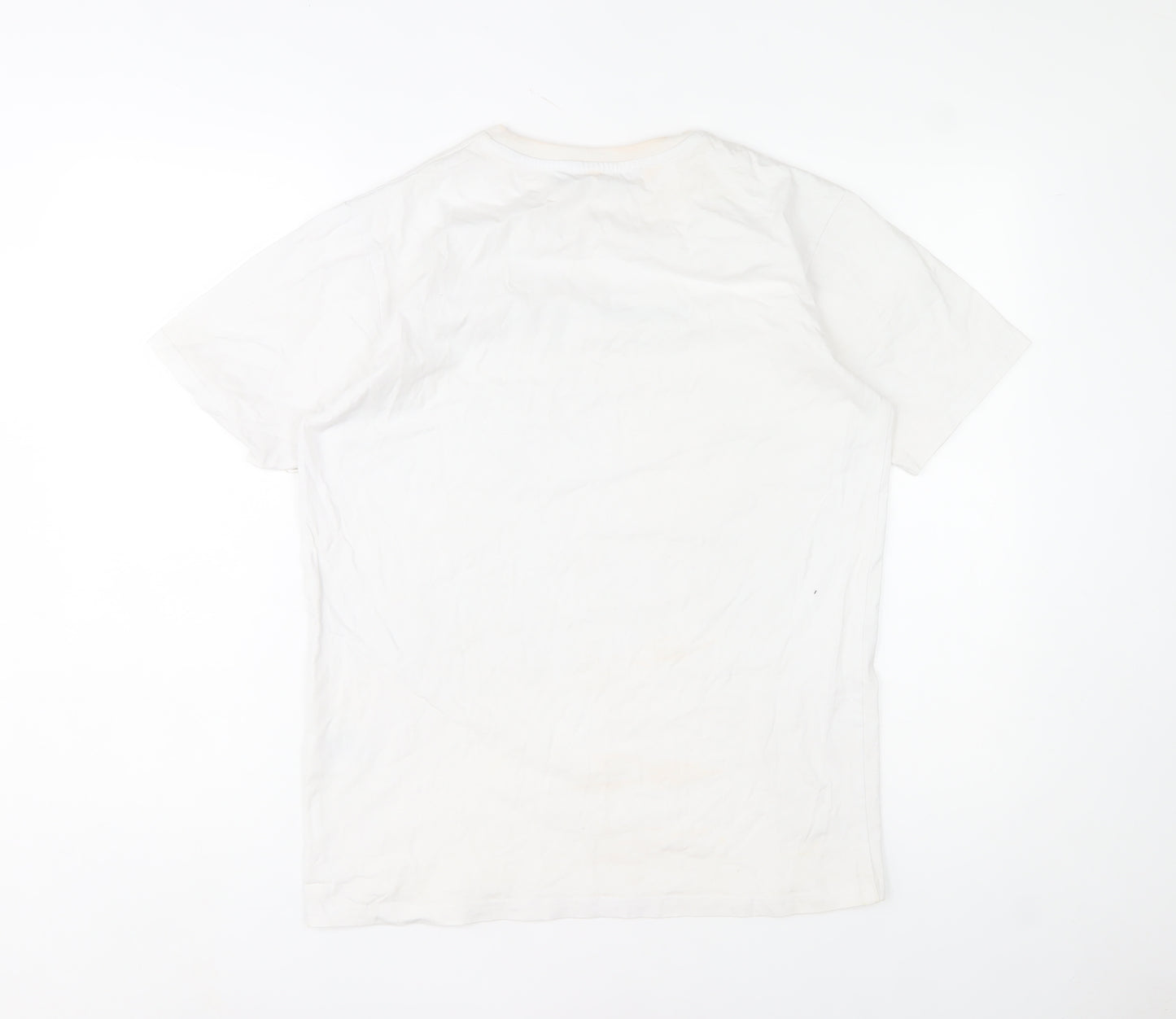 Jameson Carter Womens White Cotton Basic T-Shirt Size S