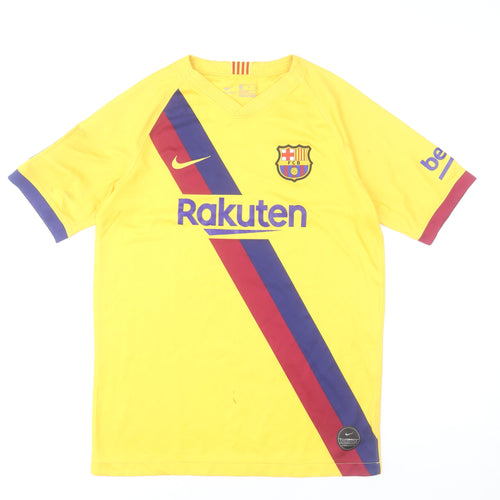 Nike Boys Yellow Barcelona Football Dri-Fit T-Shirt XL
