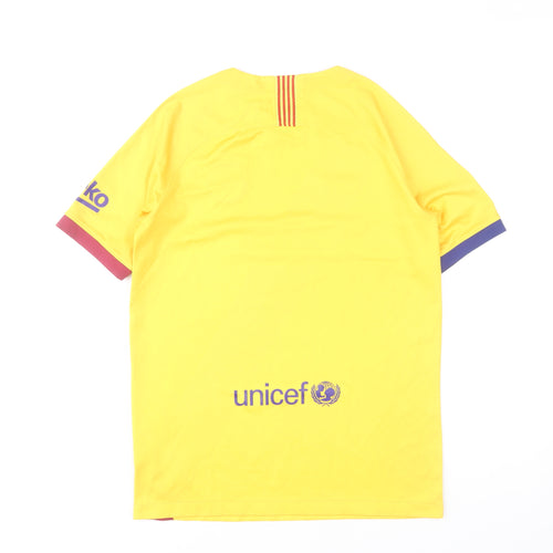 Nike Boys Yellow Barcelona Football Dri-Fit T-Shirt XL