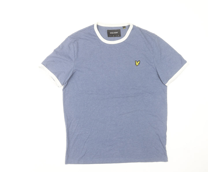 Lyle & Scott Mens Blue Crew Neck Short Sleeve T-Shirt Size M
