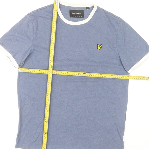 Lyle & Scott Mens Blue Crew Neck Short Sleeve T-Shirt Size M