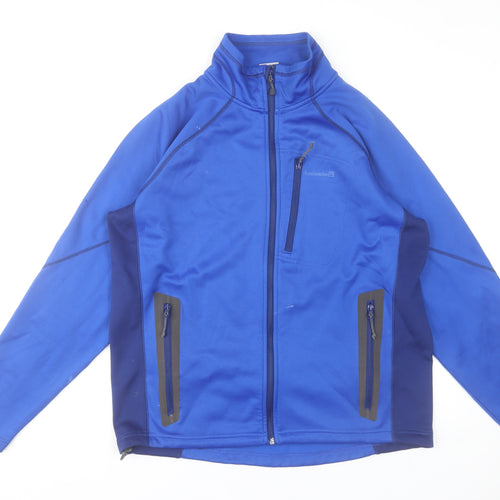 Avalanche Men's Blue Softshell Jacket L Full Zip Outdoor Lightweight