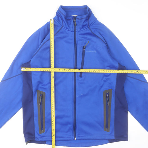 Avalanche Men's Blue Softshell Jacket L Full Zip Outdoor Lightweight