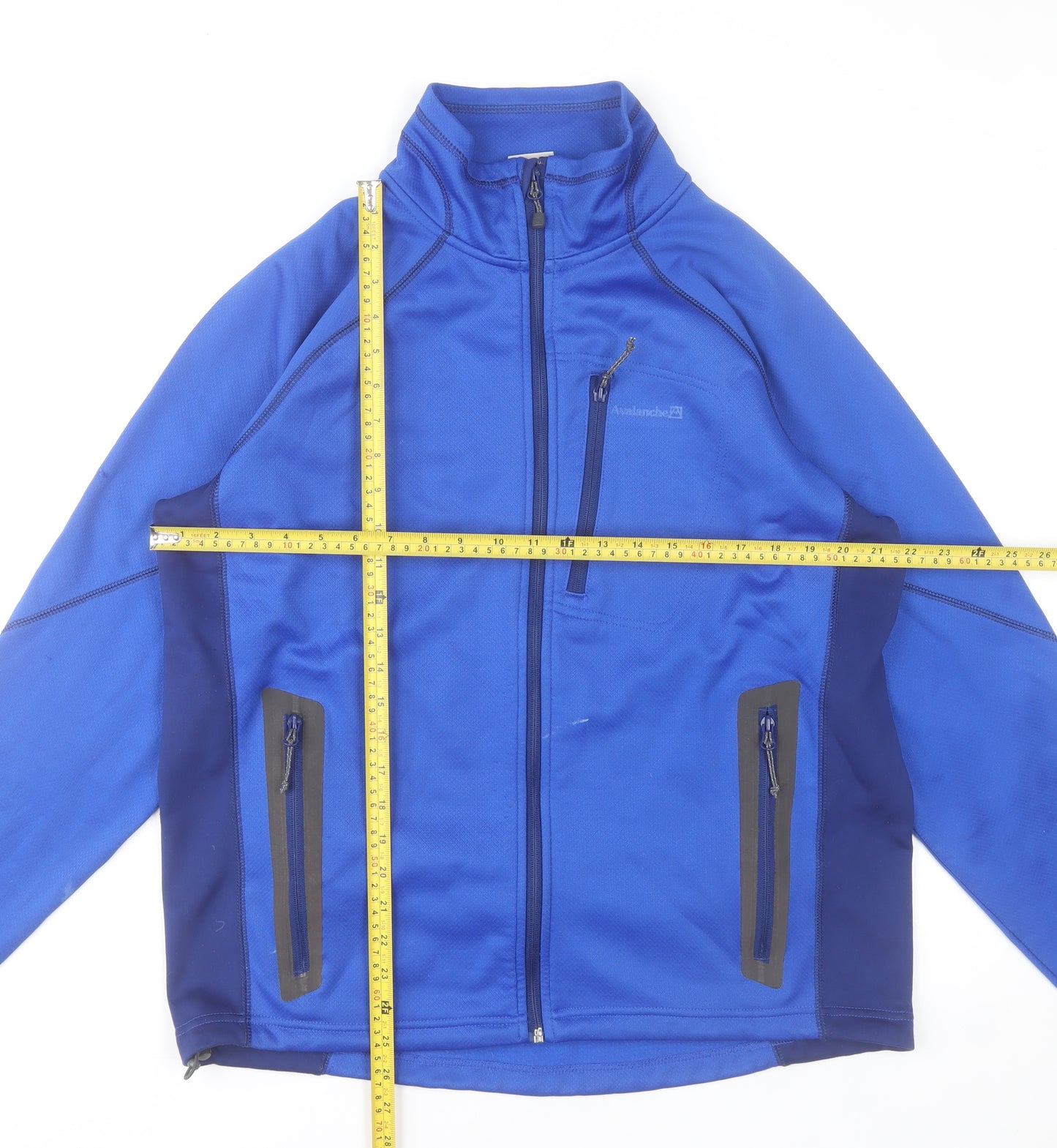 Avalanche Men's Blue Softshell Jacket L Full Zip Outdoor Lightweight