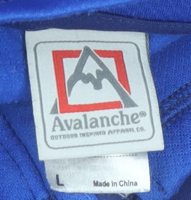 Avalanche Men's Blue Softshell Jacket L Full Zip Outdoor Lightweight