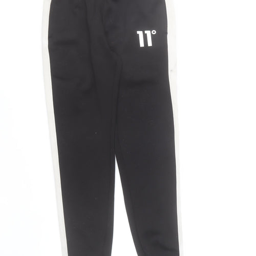 11 Degrees Men's Black Jogger Trousers XS Slim Fit