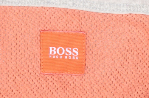 Hugo Boss Men’s Beige Cotton Crew Neck Short Sleeve T-Shirt Size L
