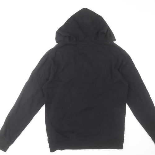 Hurley Mens Black Full Zip Hoodie Medium Graphic Print Casual
