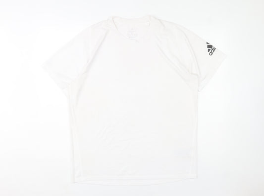 Adidas Men's White Freelift Primegreen T-Shirt Size L