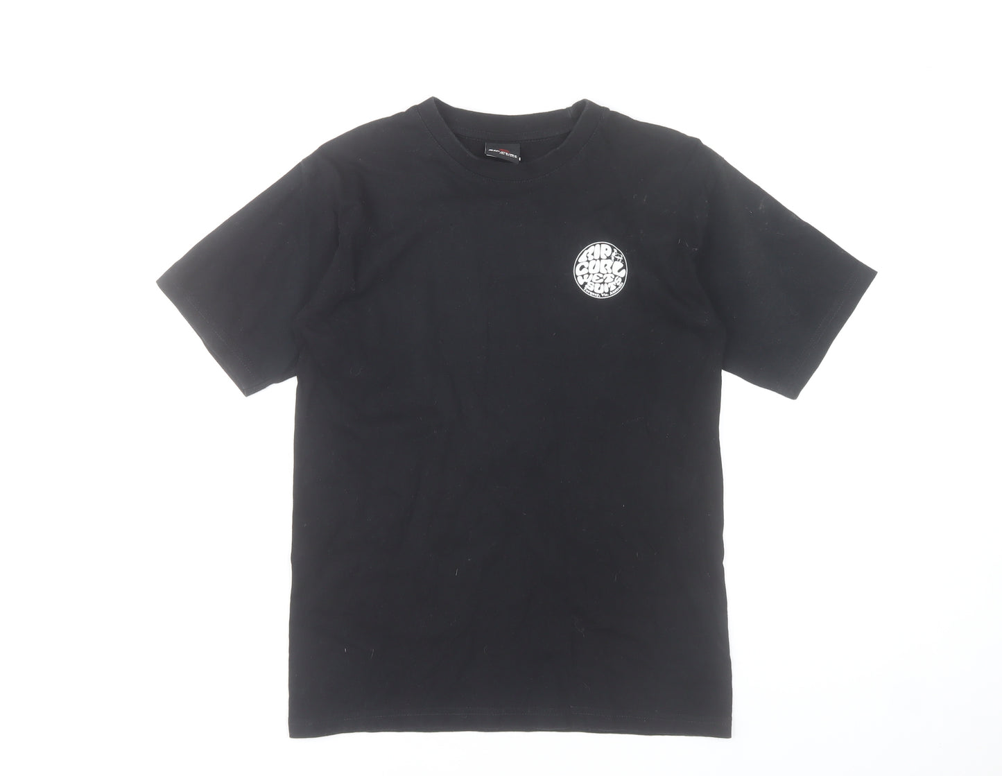 Rip Curl Boys Black Graphic Surf Logo Cotton T-Shirt 12 Years