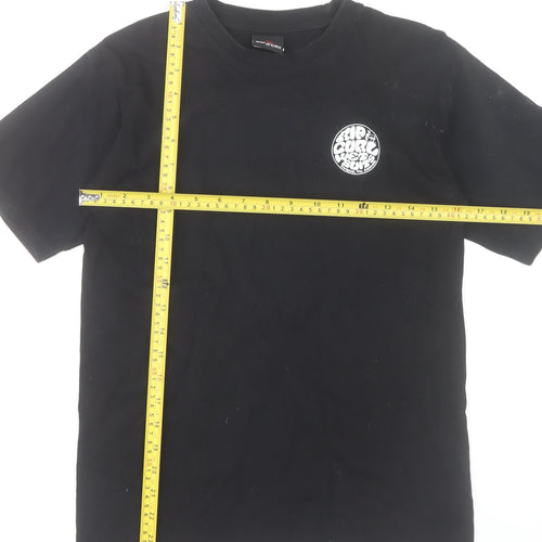 Rip Curl Boys Black Graphic Surf Logo Cotton T-Shirt 12 Years