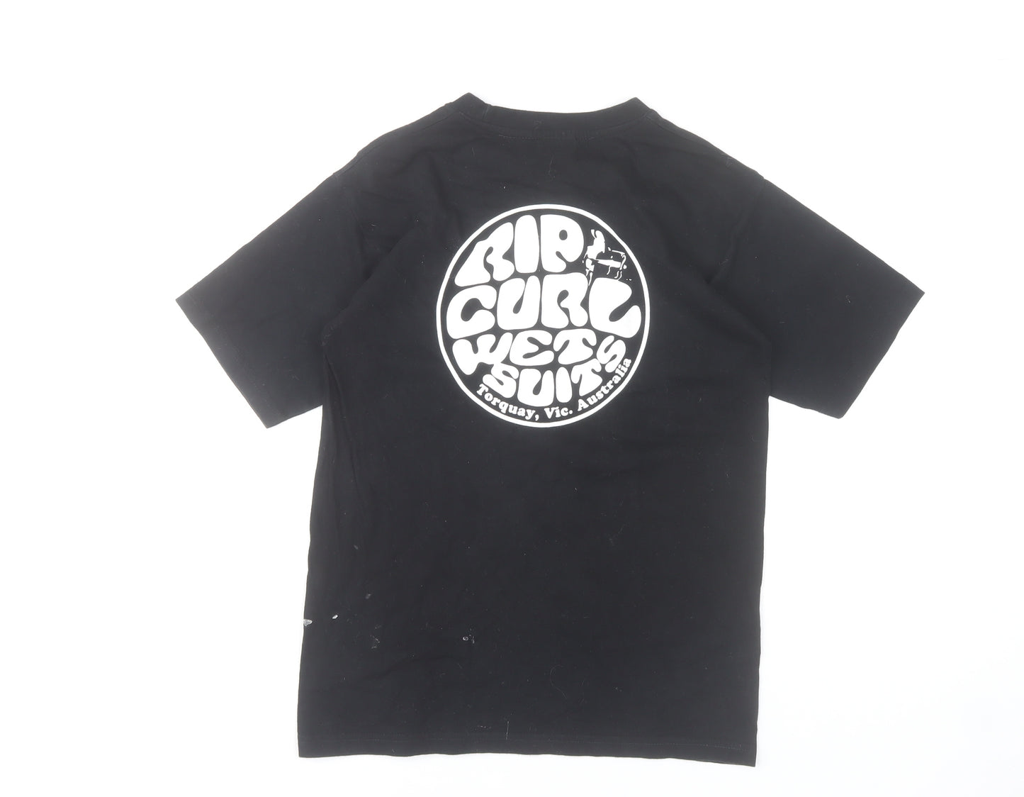 Rip Curl Boys Black Graphic Surf Logo Cotton T-Shirt 12 Years