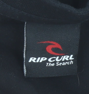 Rip Curl Boys Black Graphic Surf Logo Cotton T-Shirt 12 Years