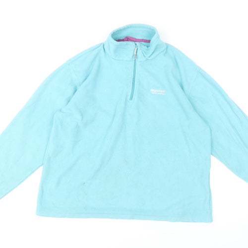 Regatta Women's Blue Fleece 1/4 Zip Pullover Sweatshirt UK 16