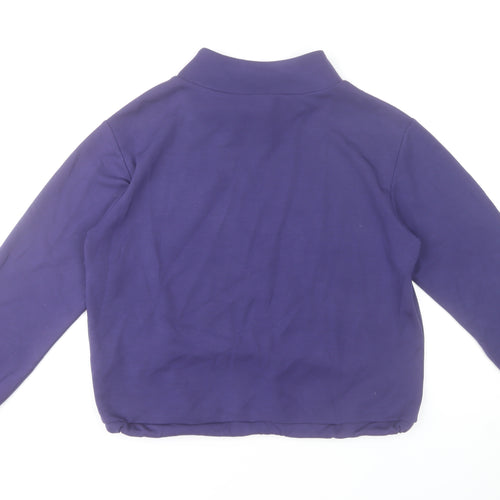 Monari Women Purple Size 12 Modal Blend Pullover Sweatshirt
