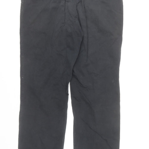 Douglas Men Black Regular Fit Stretch Corduroy Chino Trousers 38W 32L