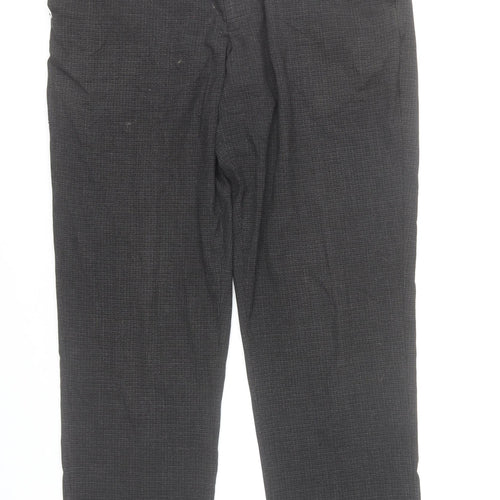 Debenhams 1778 Mens Grey Check Dress Pants 36L Regular Fit Trousers