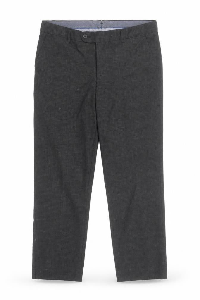 Debenhams 1778 Mens Grey Check Dress Pants 36L Regular Fit Trousers