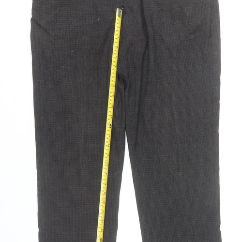 Debenhams 1778 Mens Grey Check Dress Pants 36L Regular Fit Trousers