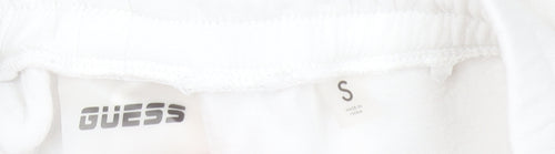 Guess Women White Jogger Sweatpants Size S Viscose Blend
